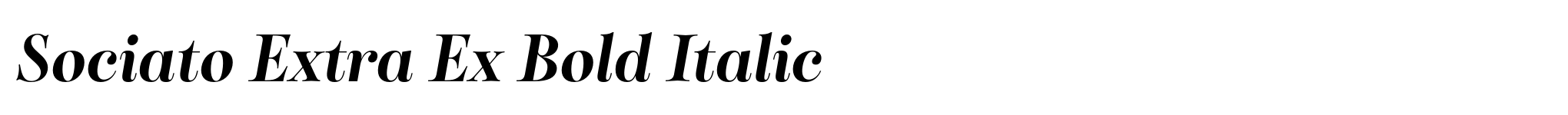 Sociato Extra Ex Bold Italic image